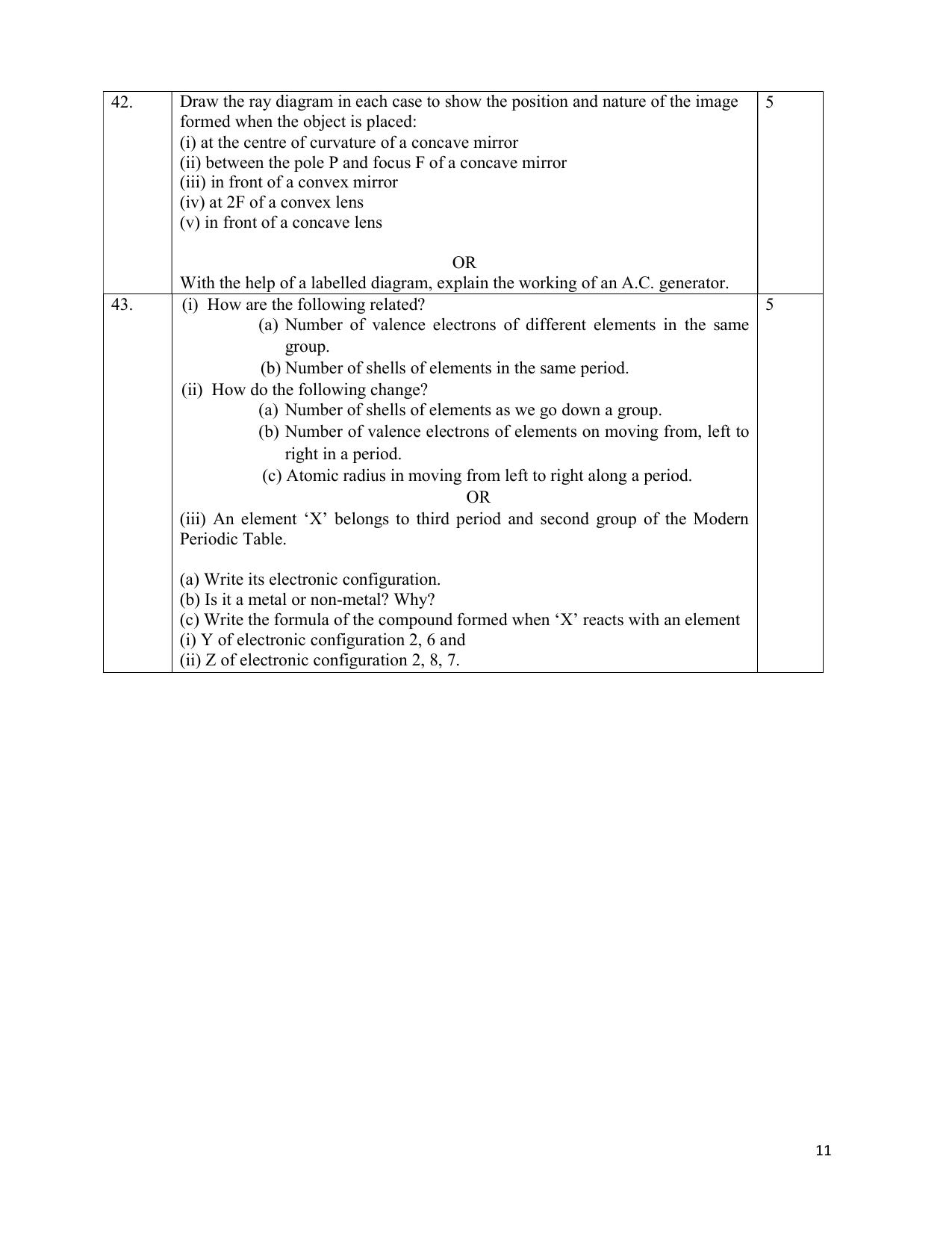 NIOS Class 10 Science (212) Sample Paper - Page 11