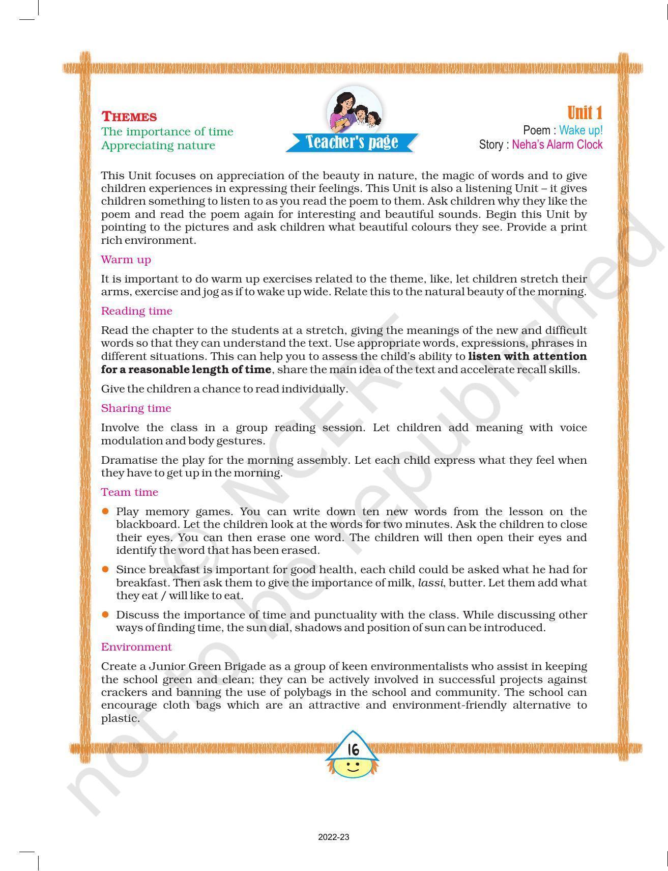 NCERT Book for Class 4 English (Poem): Chapter 1-WAKE UP! - Page 17