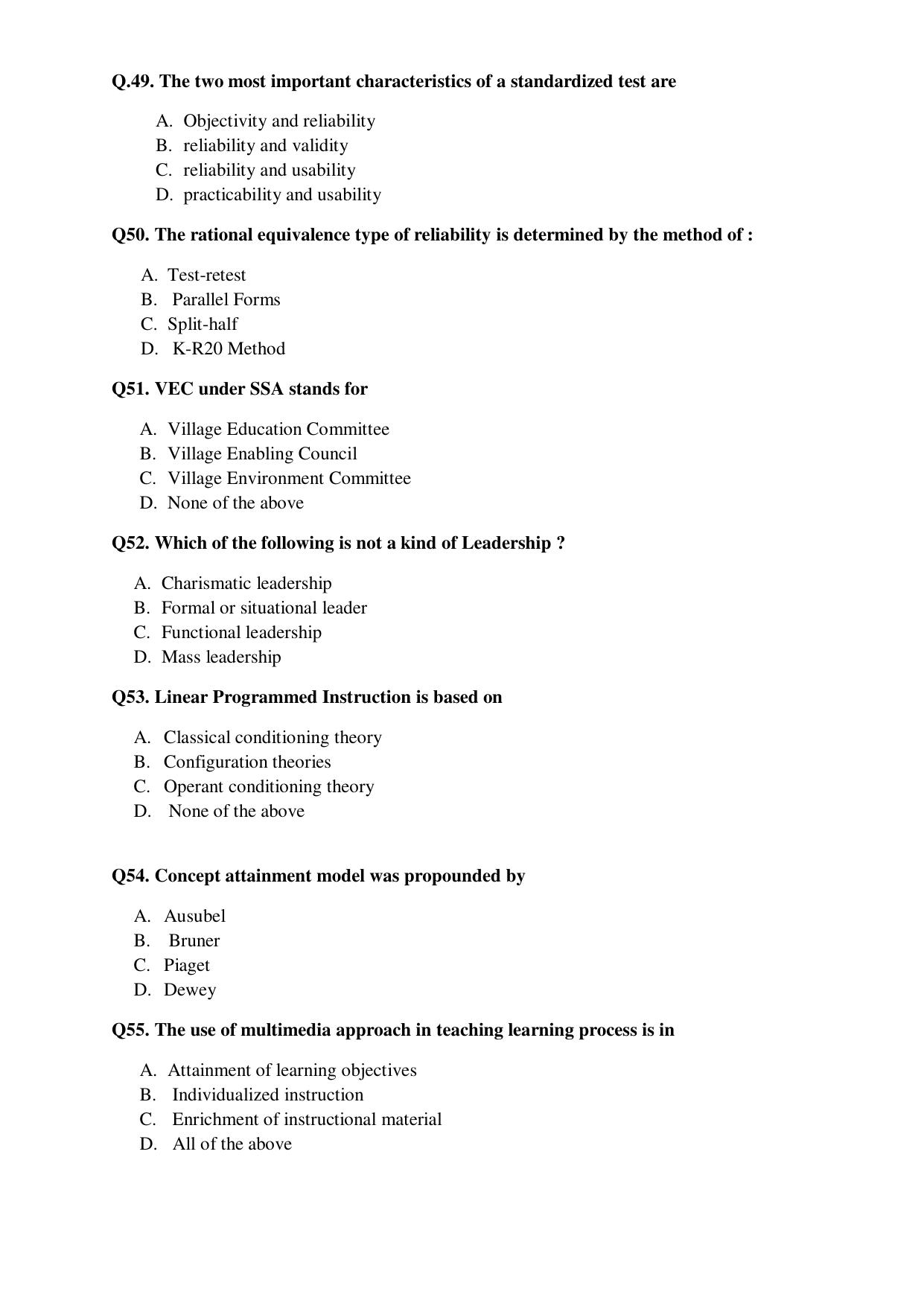 Odisha CPET EDUCATION SET II 2021 Question Paper - Page 8