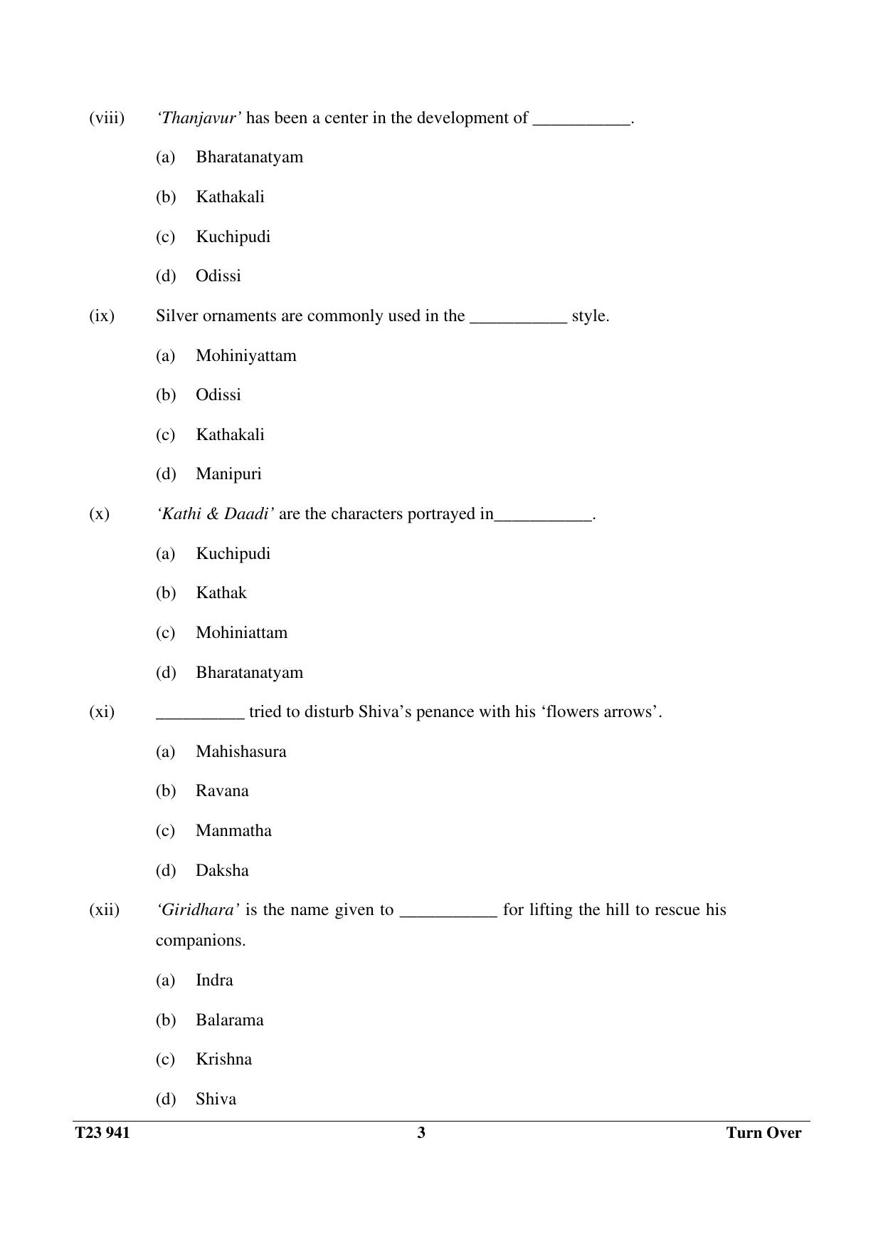 ICSE Class 10 INDIAN DANCE 2023 Question Paper - Page 3