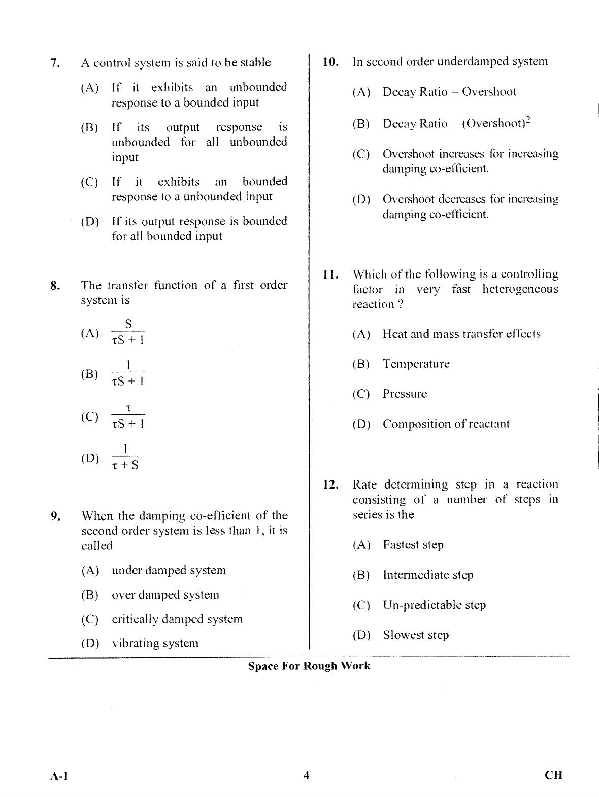 Karnataka PGCET 2017 Chemical Engineering Question Paper - Page 3