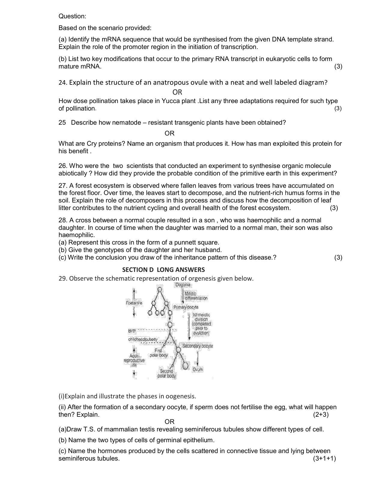 HPBOSE Class 12th Biology Sample Question Papers 2025 - Page 4