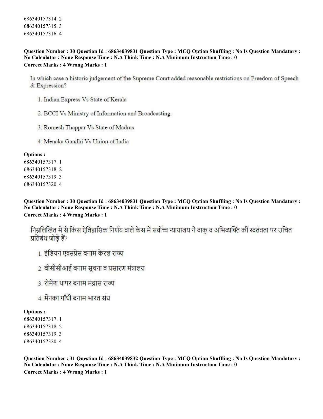 CUET PG 2023: COQP17 – Mass Communication and Journalism (Eng) - Shift 3 (25-06-2023) Question Paper - Page 28