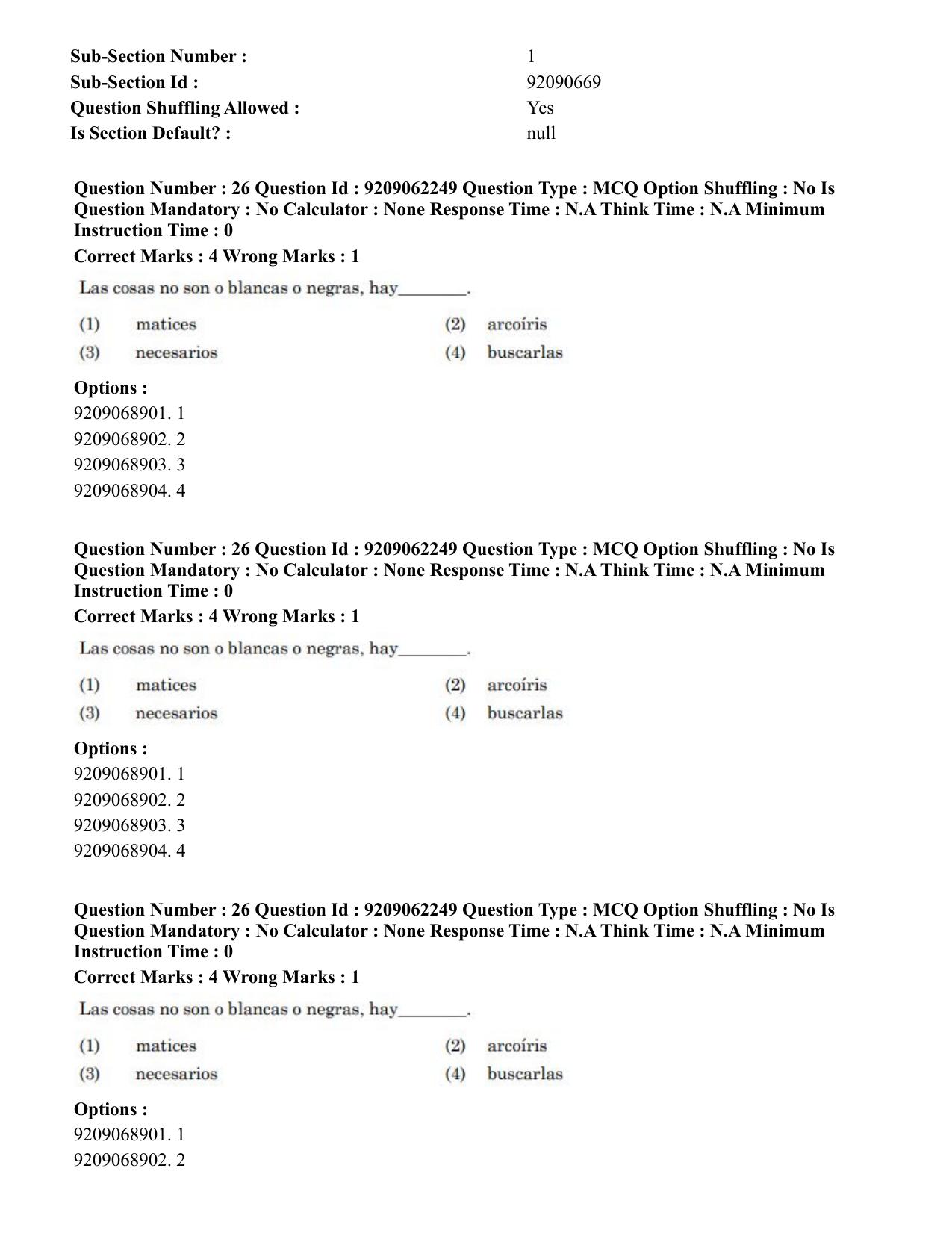 CUET PG 2023: LAQP14 – Hispanic (Eng.)-Shift-2 (06-06-2023) Question Paper - Page 48