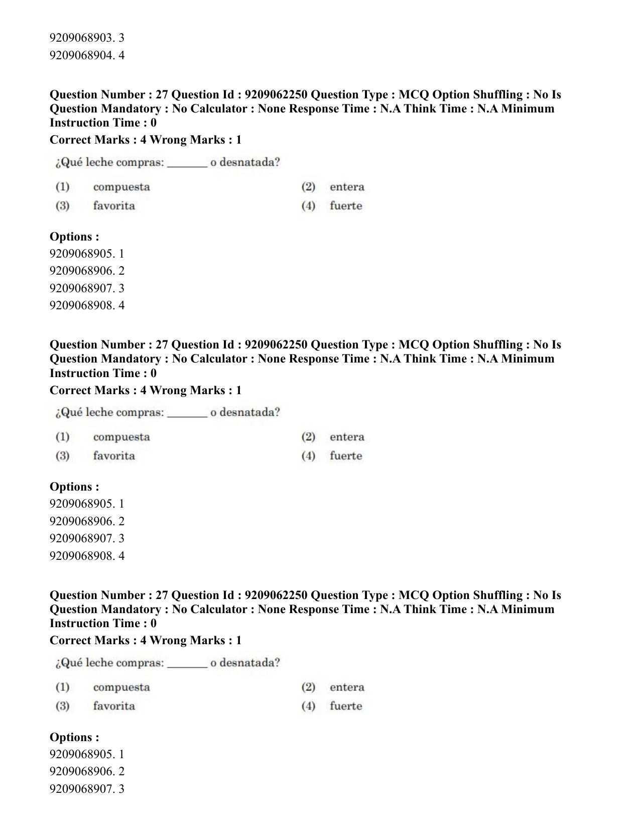 CUET PG 2023: LAQP14 – Hispanic (Eng.)-Shift-2 (06-06-2023) Question Paper - Page 49