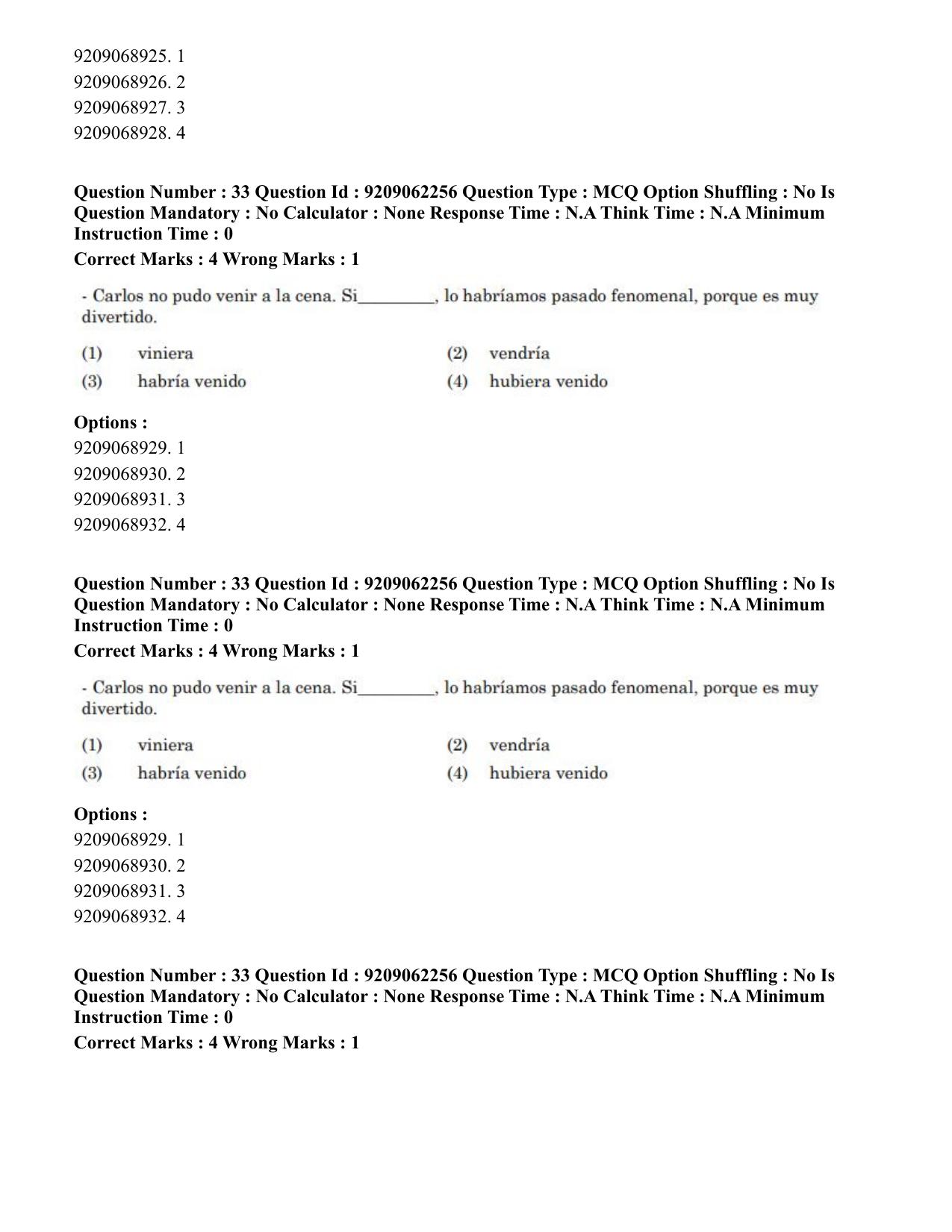 CUET PG 2023: LAQP14 – Hispanic (Eng.)-Shift-2 (06-06-2023) Question Paper - Page 55