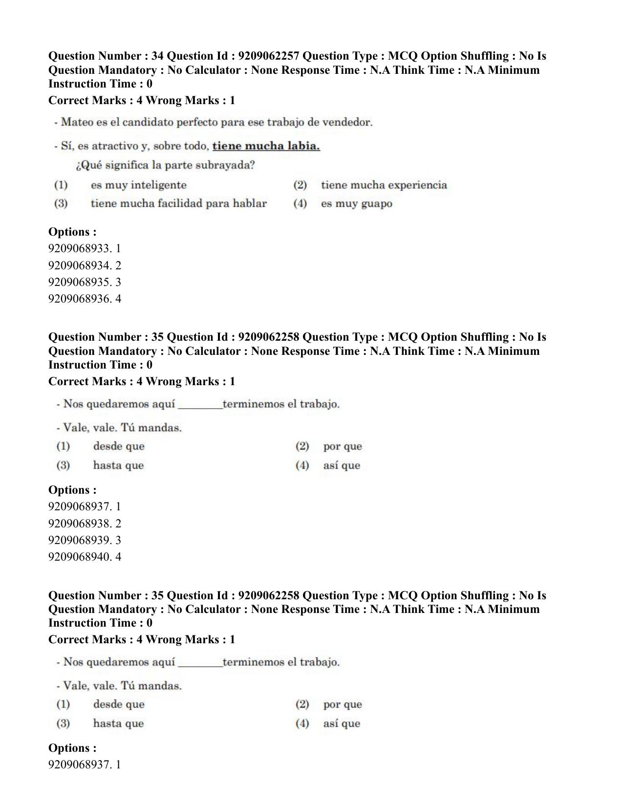 CUET PG 2023: LAQP14 – Hispanic (Eng.)-Shift-2 (06-06-2023) Question Paper - Page 57