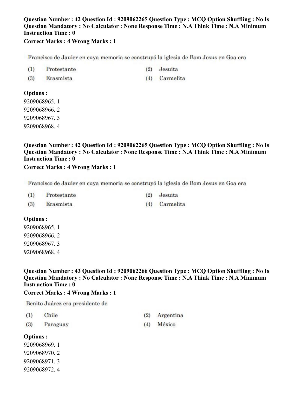 CUET PG 2023: LAQP14 – Hispanic (Eng.)-Shift-2 (06-06-2023) Question Paper - Page 65