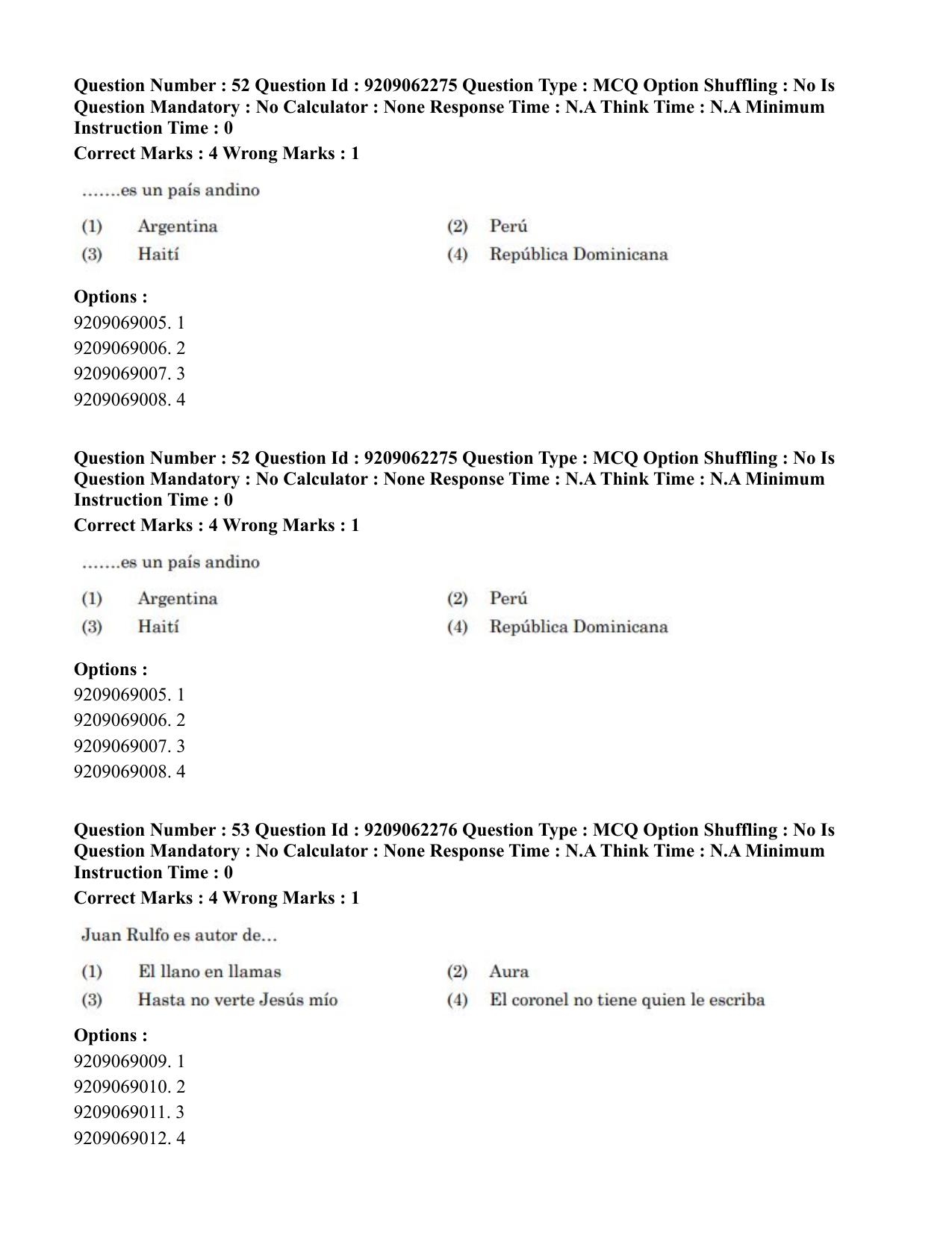 CUET PG 2023: LAQP14 – Hispanic (Eng.)-Shift-2 (06-06-2023) Question Paper - Page 75