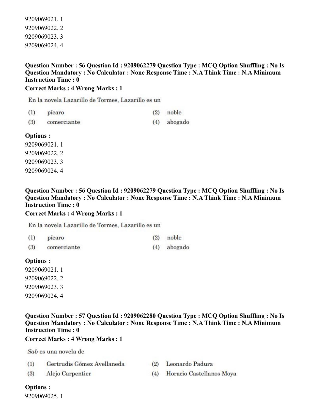 CUET PG 2023: LAQP14 – Hispanic (Eng.)-Shift-2 (06-06-2023) Question Paper - Page 79