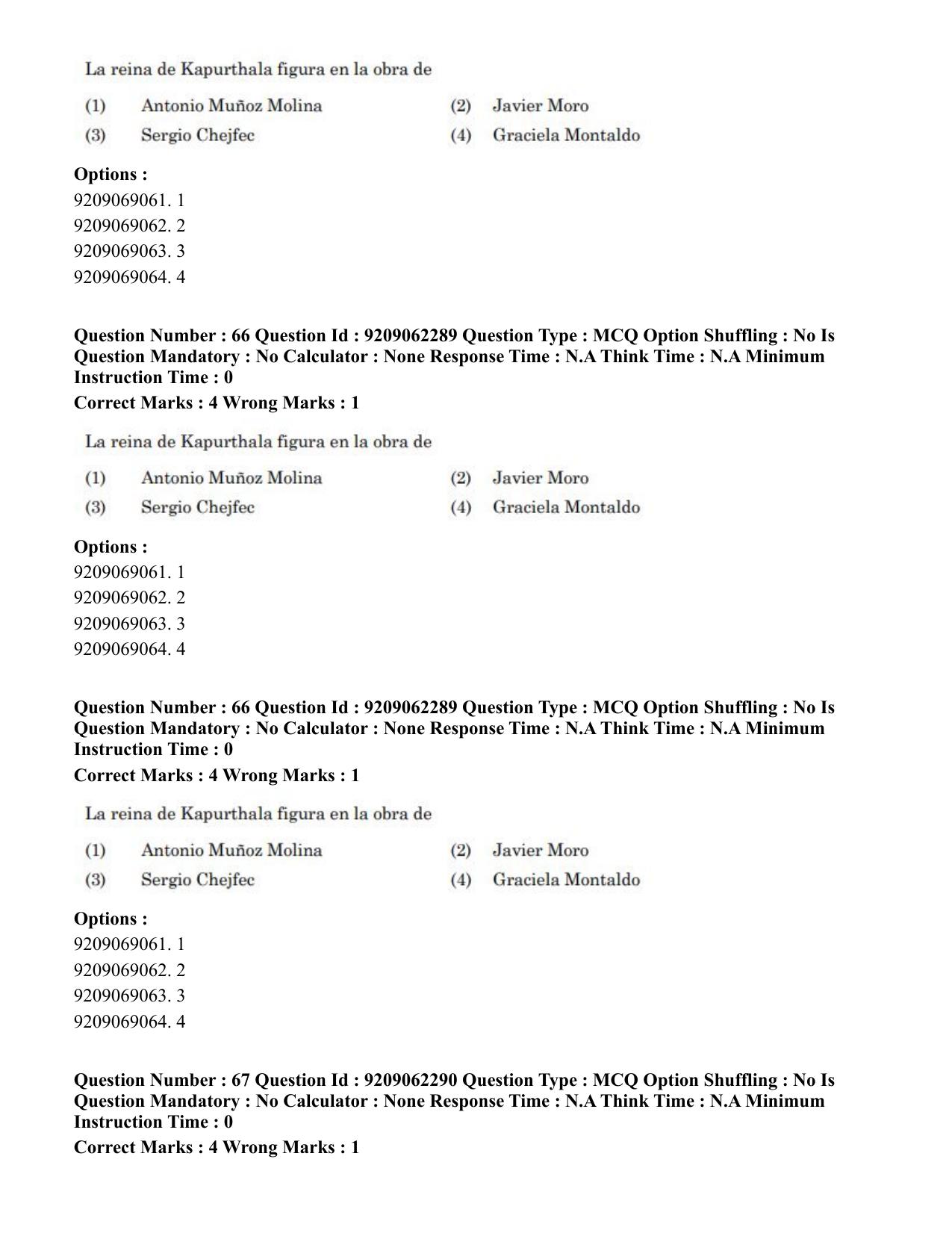 CUET PG 2023: LAQP14 – Hispanic (Eng.)-Shift-2 (06-06-2023) Question Paper - Page 89