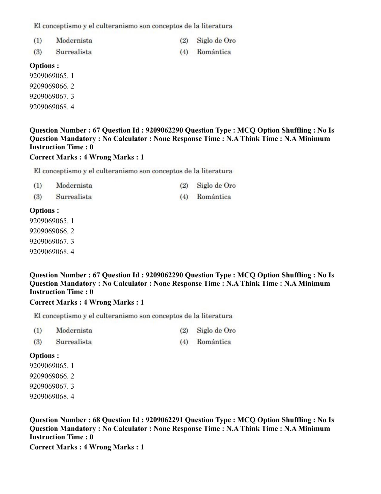 CUET PG 2023: LAQP14 – Hispanic (Eng.)-Shift-2 (06-06-2023) Question Paper - Page 90