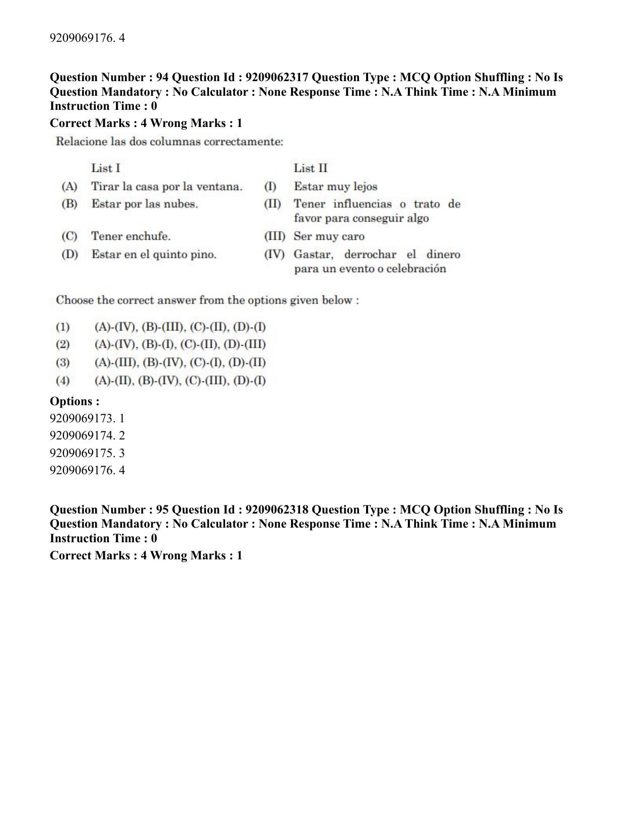 CUET PG 2023: LAQP14 – Hispanic (Eng.)-Shift-2 (06-06-2023) Question Paper - Page 144
