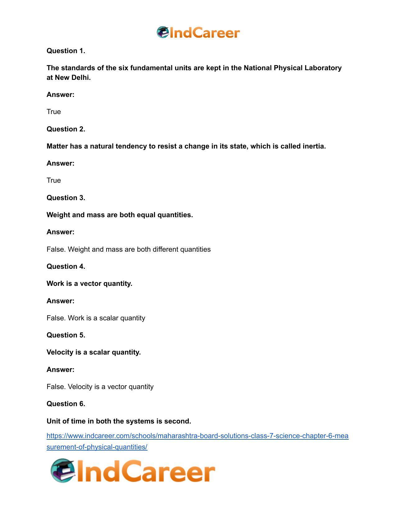 Maharashtra Board Solutions Class 7-Science: Chapter 6- Measurement of Physical Quantities - Page 9