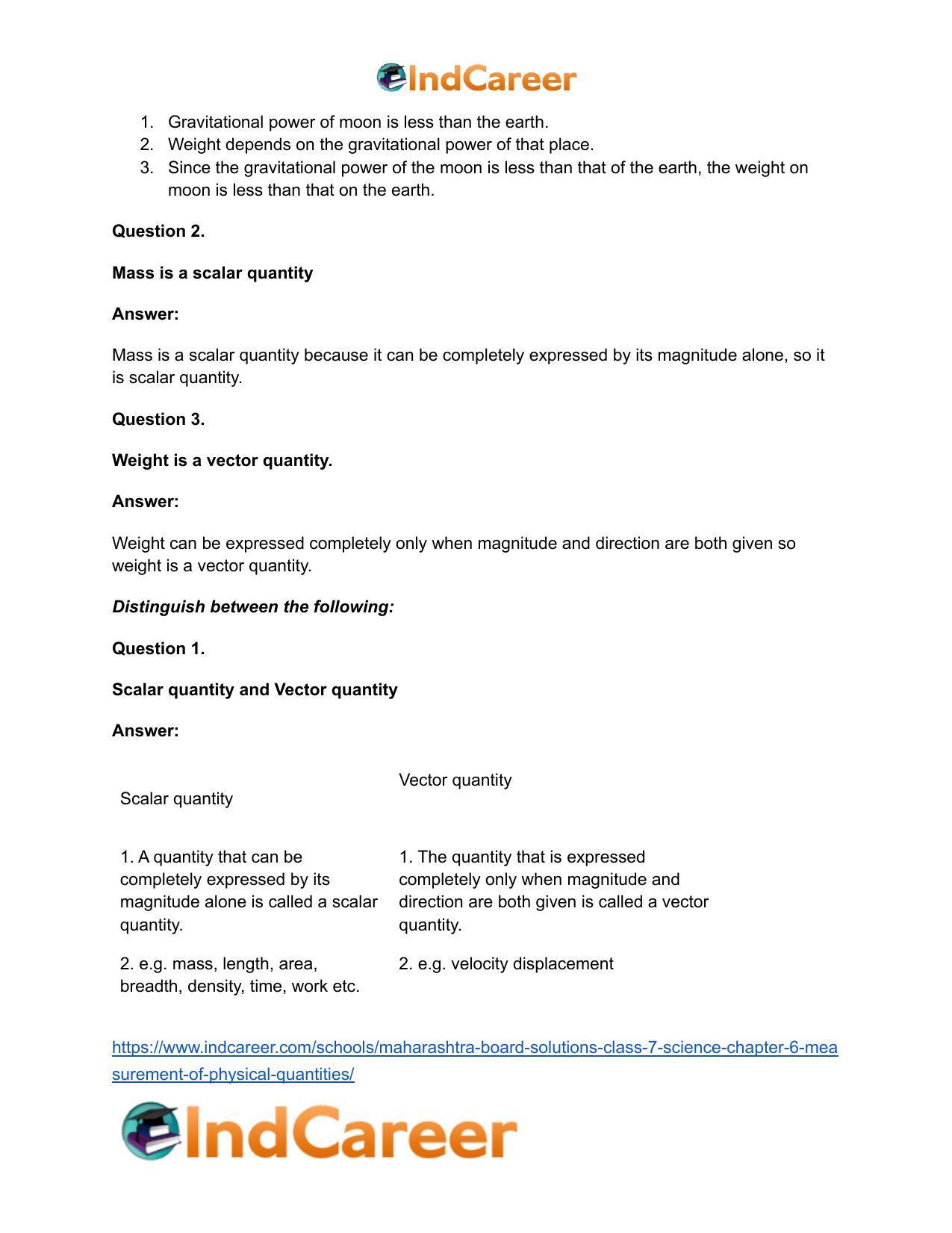 Maharashtra Board Solutions Class 7-Science: Chapter 6- Measurement of Physical Quantities - Page 11