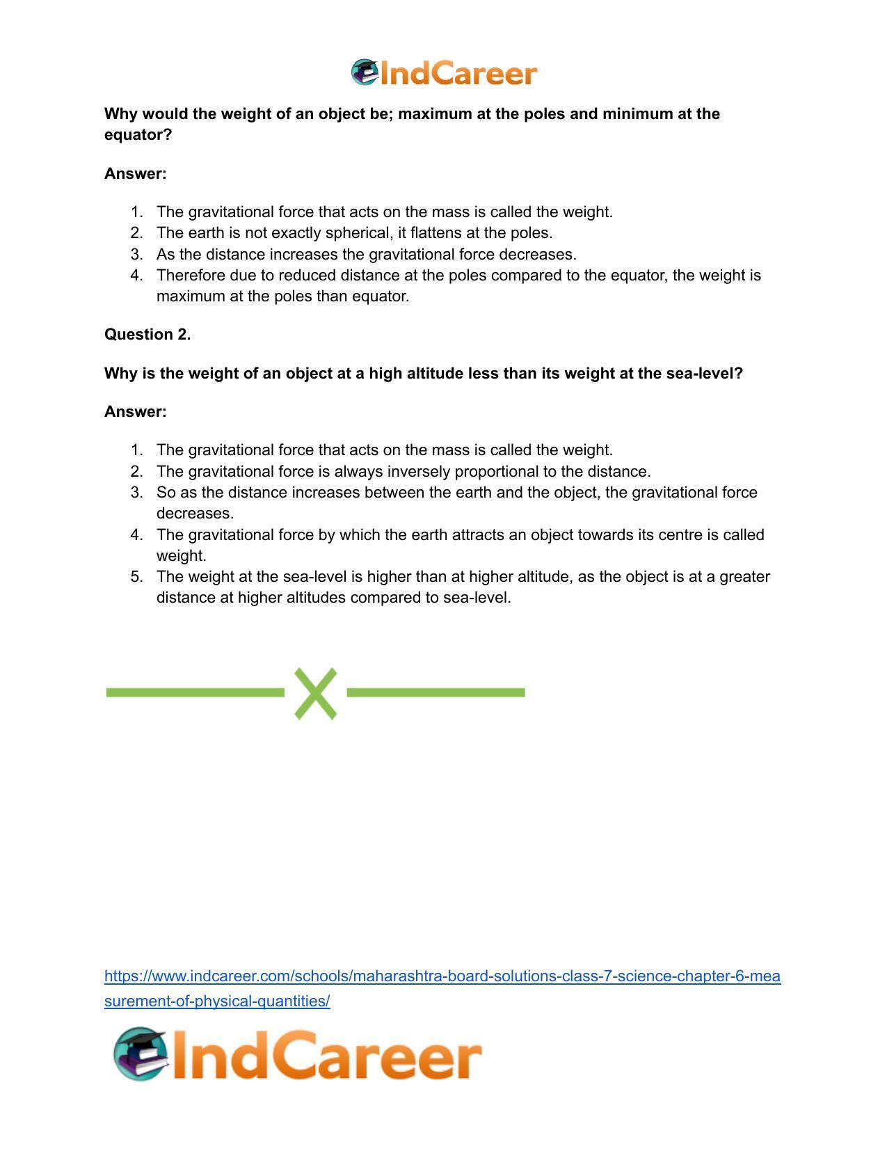 Maharashtra Board Solutions Class 7-Science: Chapter 6- Measurement of Physical Quantities - Page 13