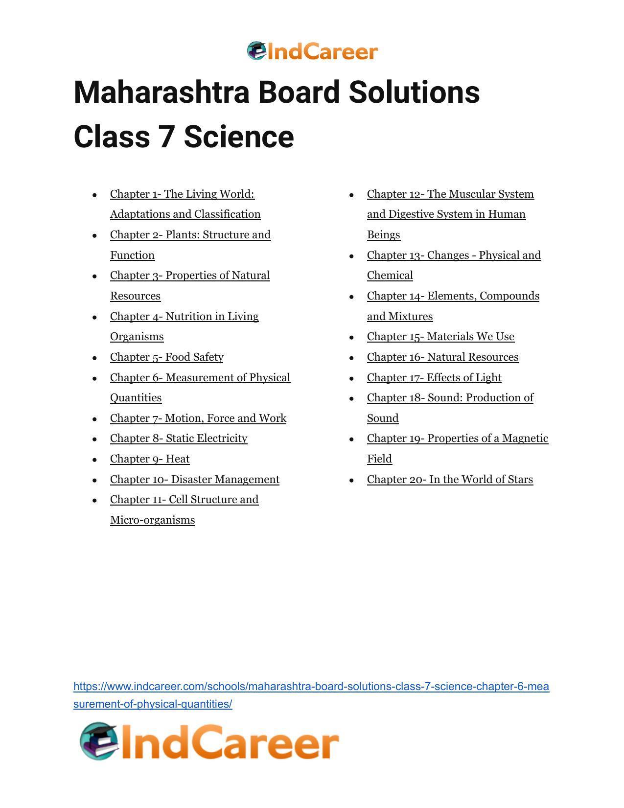 Maharashtra Board Solutions Class 7-Science: Chapter 6- Measurement of Physical Quantities - Page 14