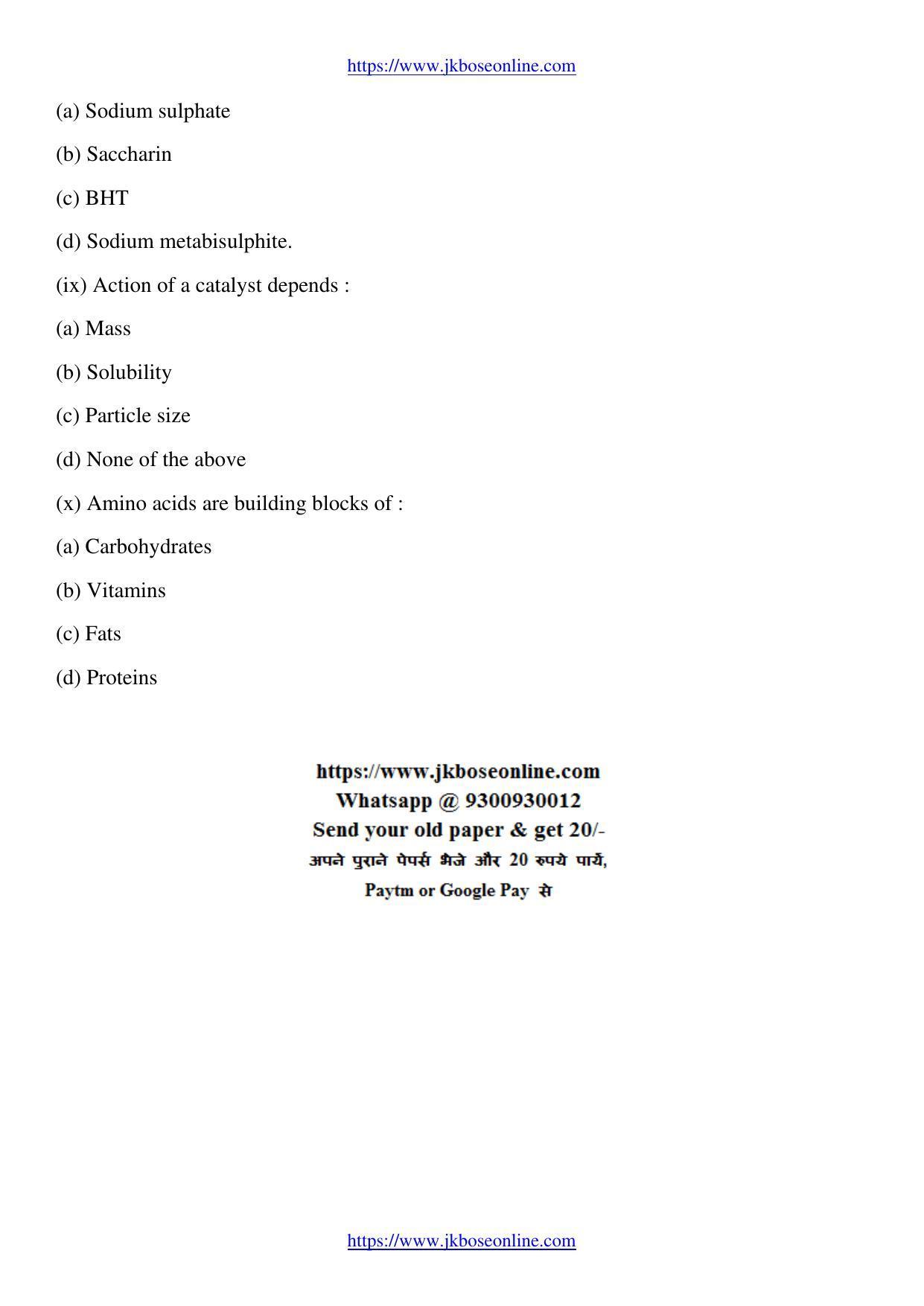 JKBOSE Class 12 Chemistry Question Papers 2017 (15319-A) - Page 3