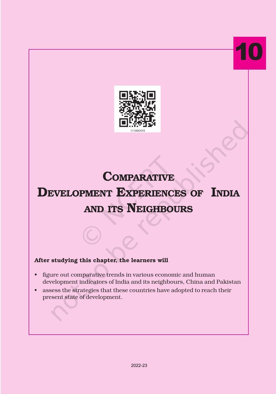 NCERT Book for Class 11 Economics (Indian Economics) Chapter 10 Comparative Development Experiences of India and its Neighbours - Page 3