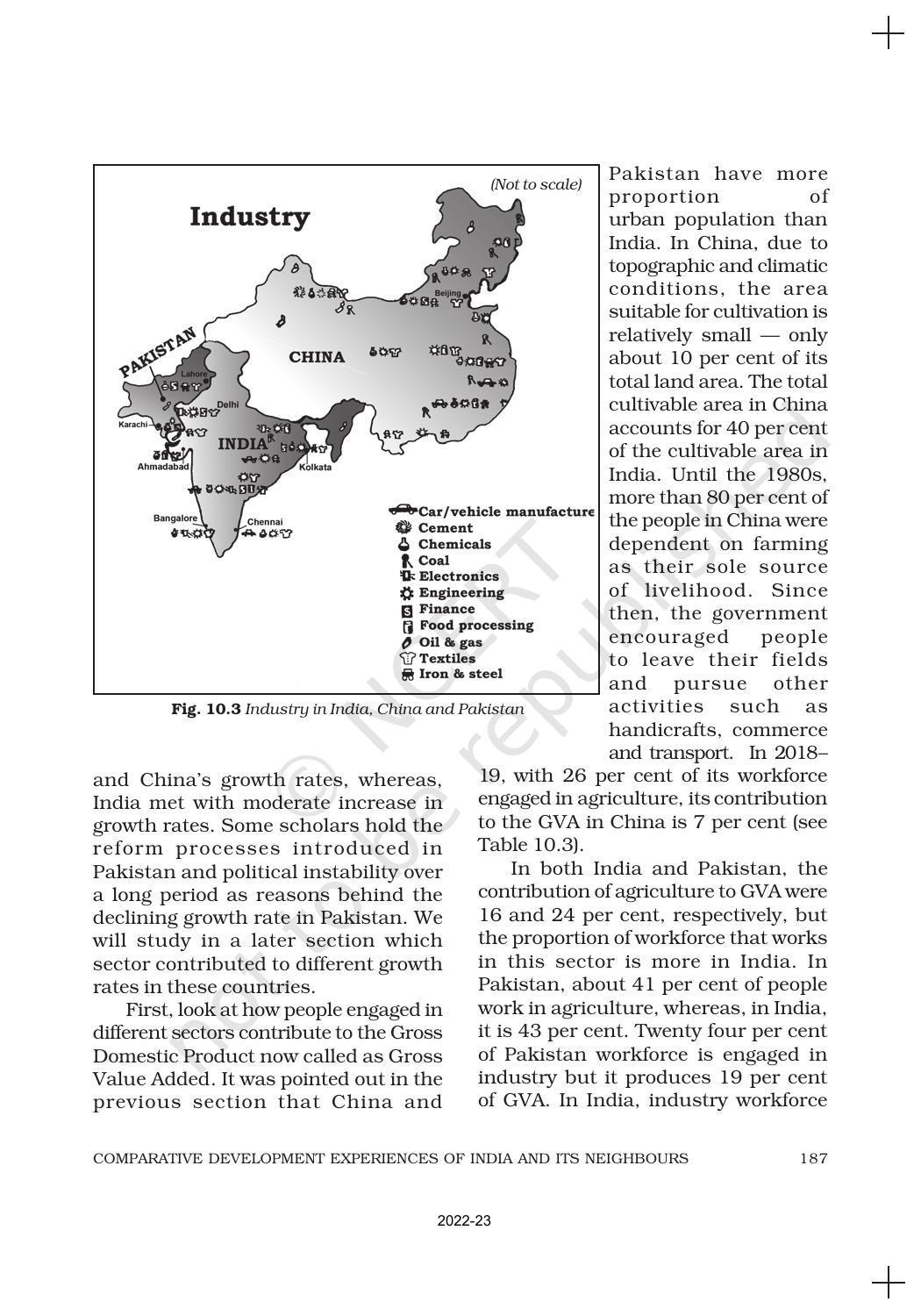 NCERT Book for Class 11 Economics (Indian Economics) Chapter 10 Comparative Development Experiences of India and its Neighbours - Page 9