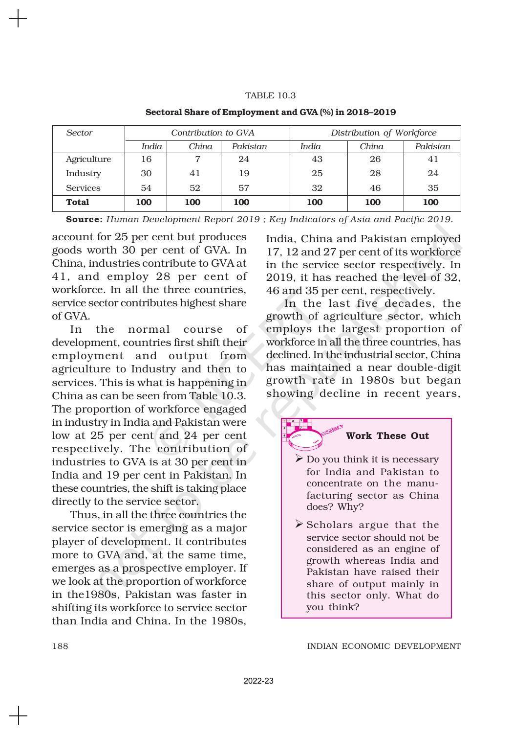 NCERT Book for Class 11 Economics (Indian Economics) Chapter 10 Comparative Development Experiences of India and its Neighbours - Page 10