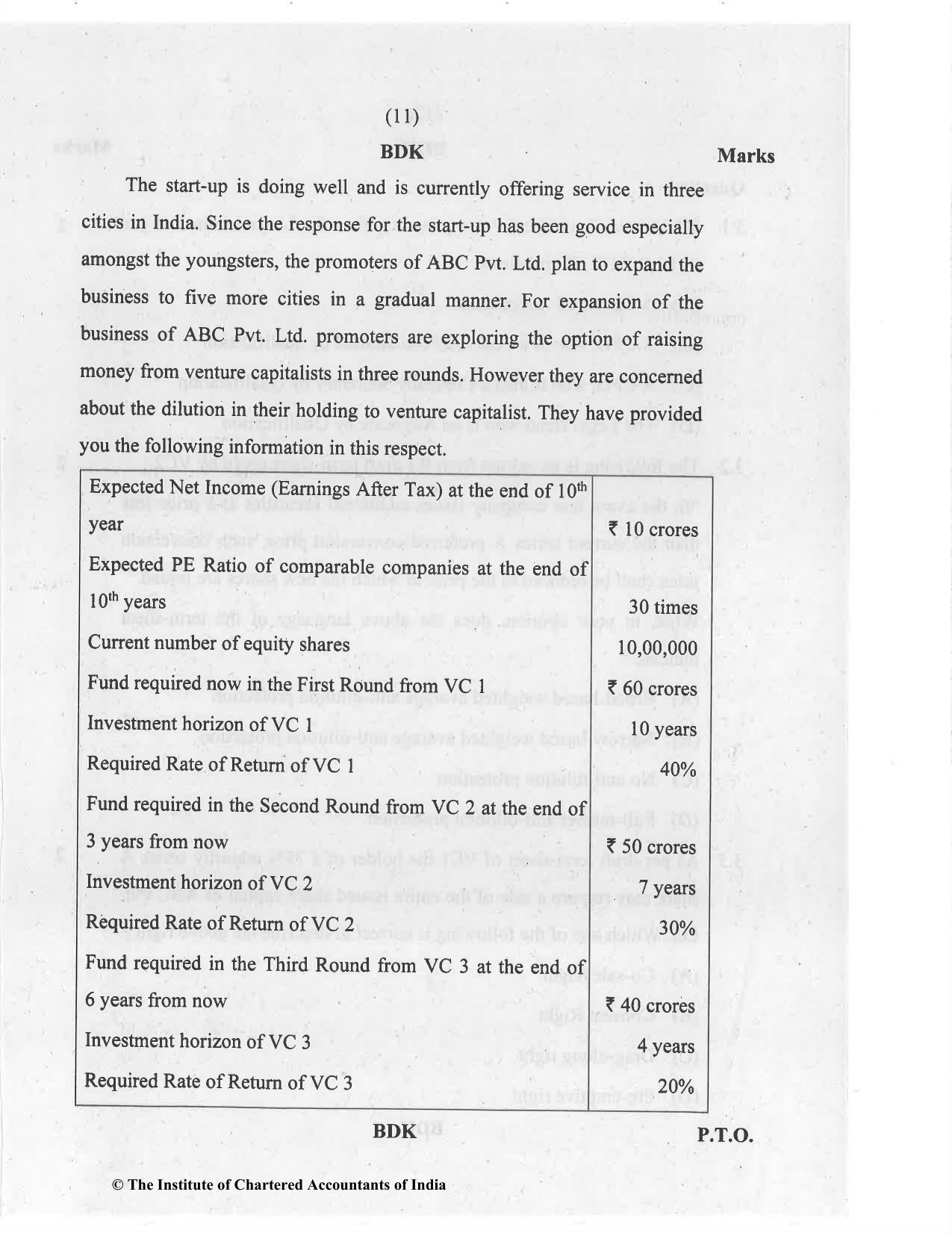 CA Final Jan 2021 Question Paper - Paper 6B – Financial Services and Capital Markets - Page 11