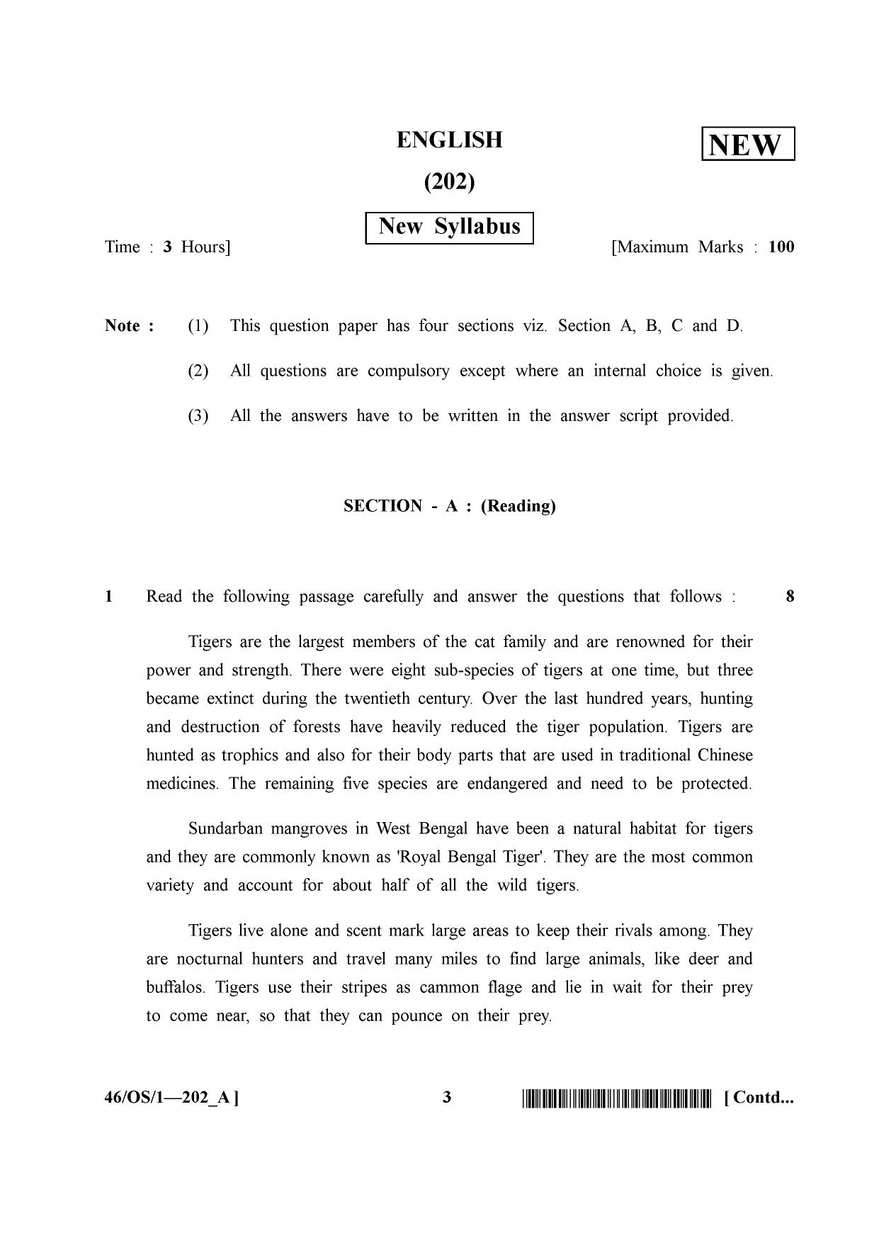 NIOS April 2013 Class 10 English Question Paper - Page 3
