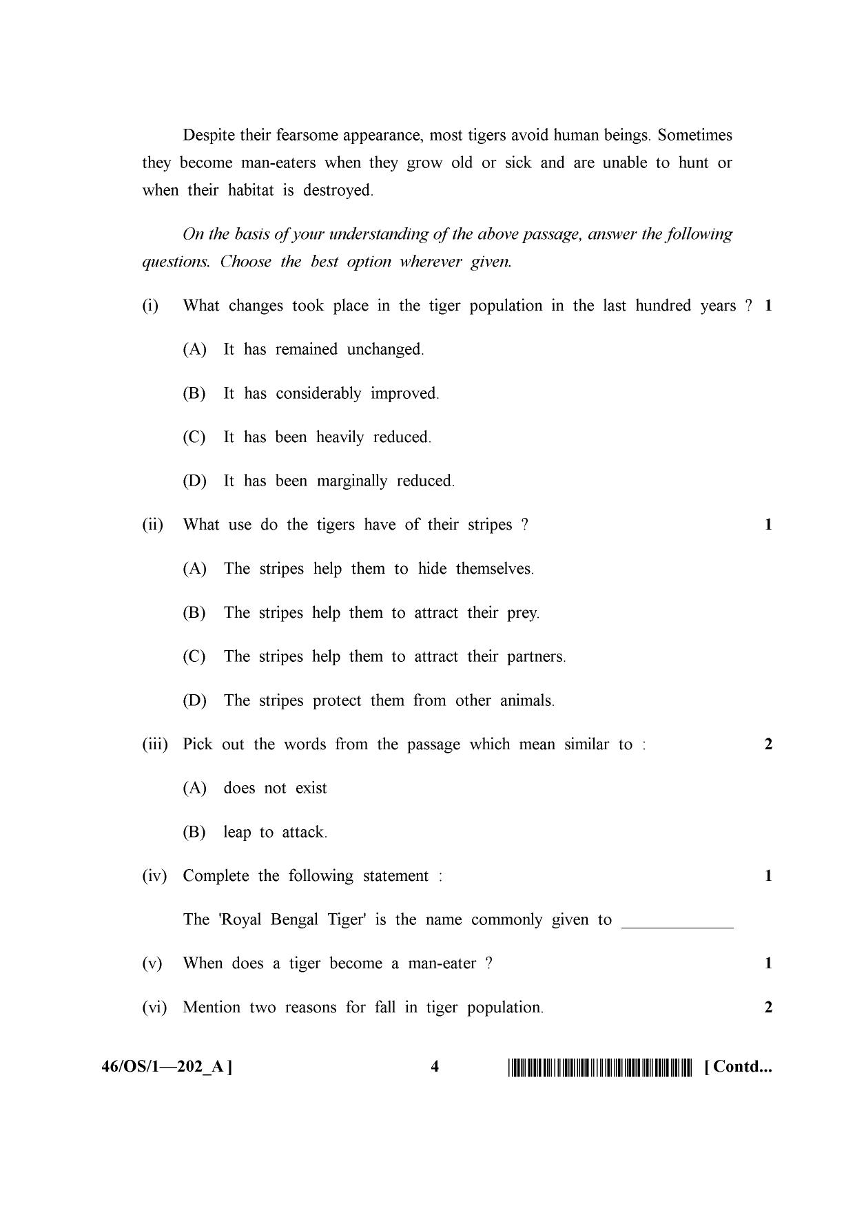 NIOS April 2013 Class 10 English Question Paper - Page 4
