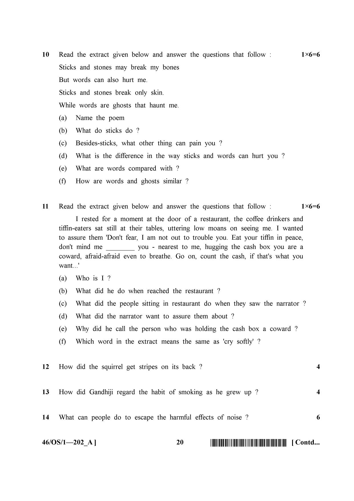 NIOS April 2013 Class 10 English Question Paper - Page 20