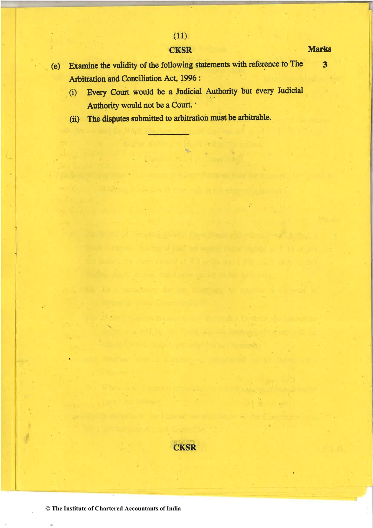 CA Final Nov 2018 Question Paper - Paper 4 – Corporate & Economic Laws - Page 11
