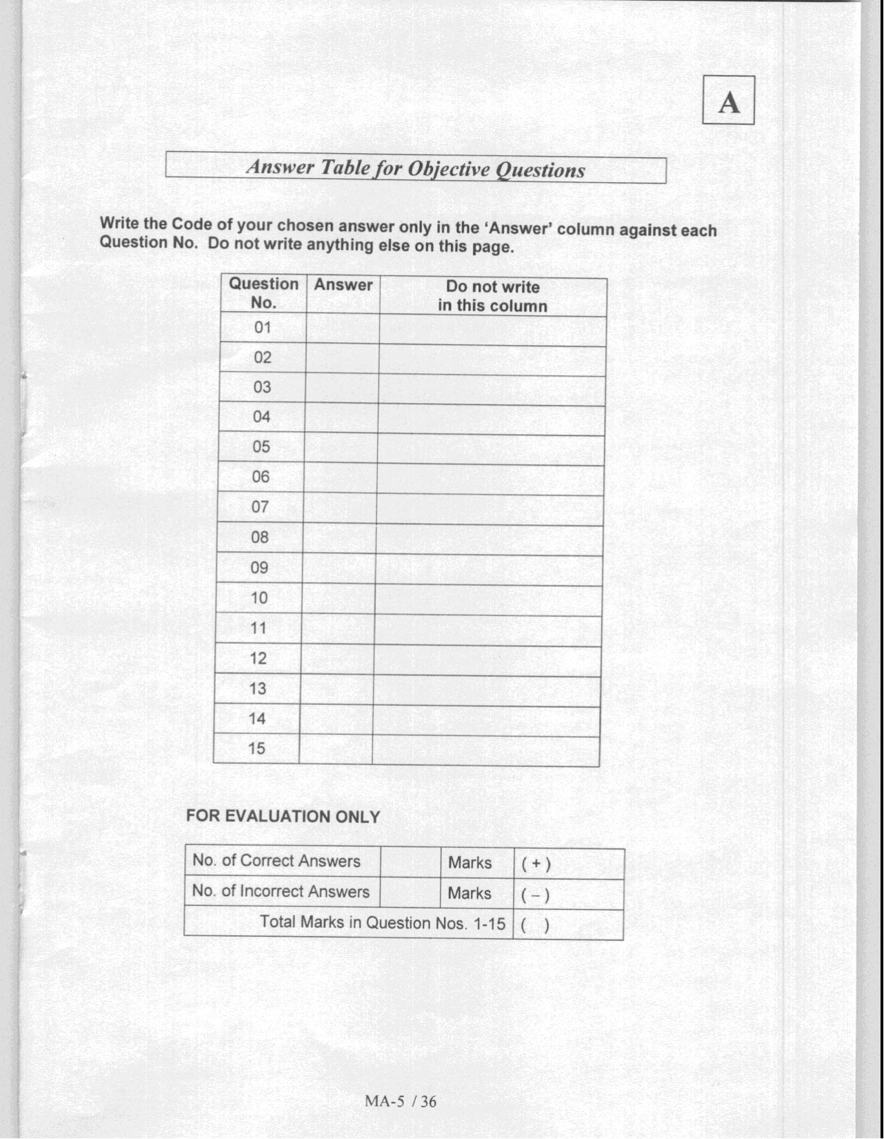 JAM 2008: MA Question Paper - Page 7