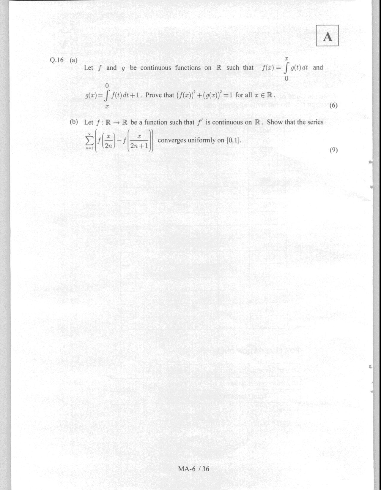JAM 2008: MA Question Paper - Page 8