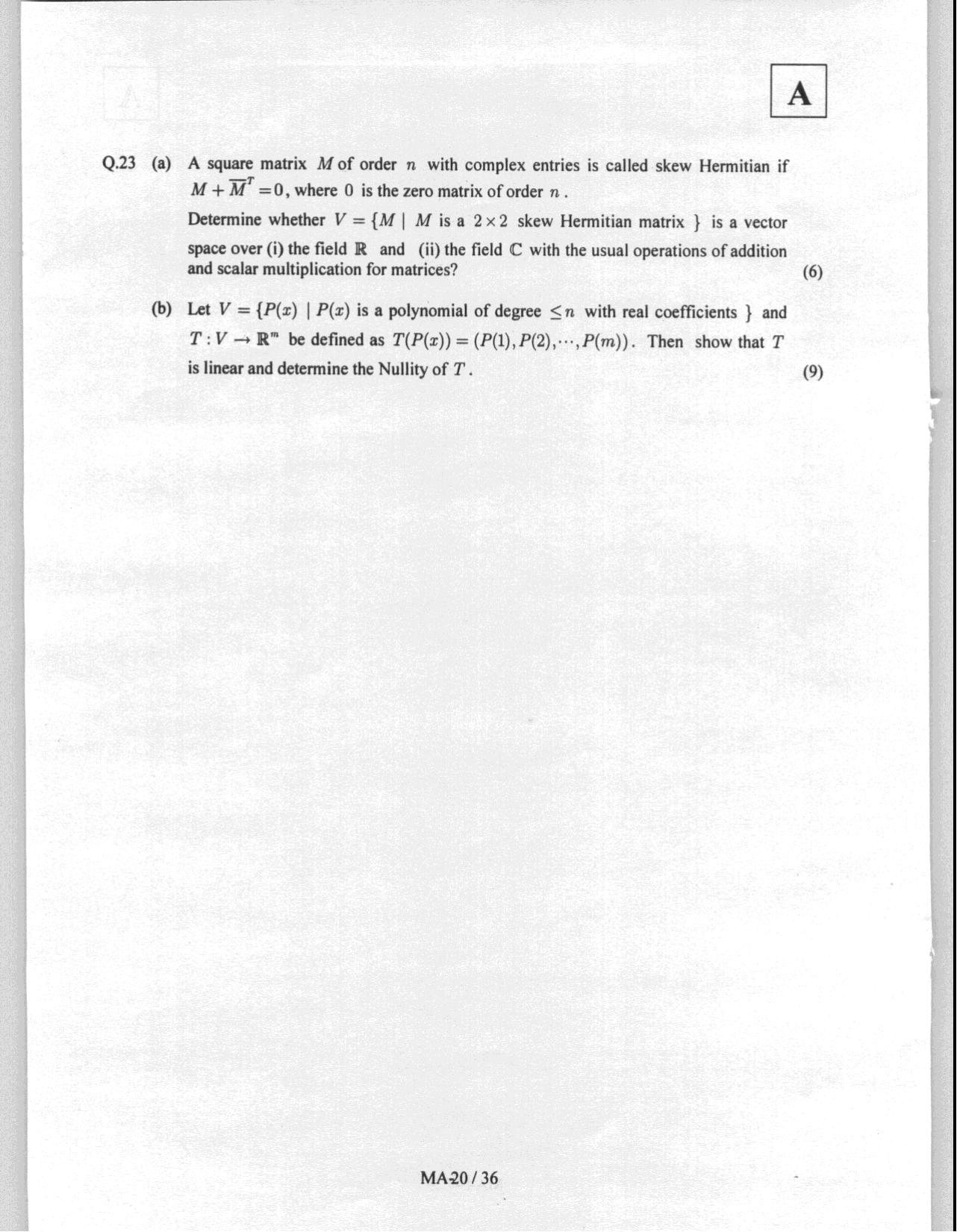 JAM 2008: MA Question Paper - Page 22