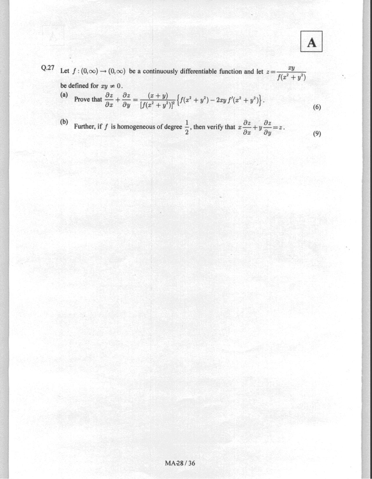 JAM 2008: MA Question Paper - Page 30