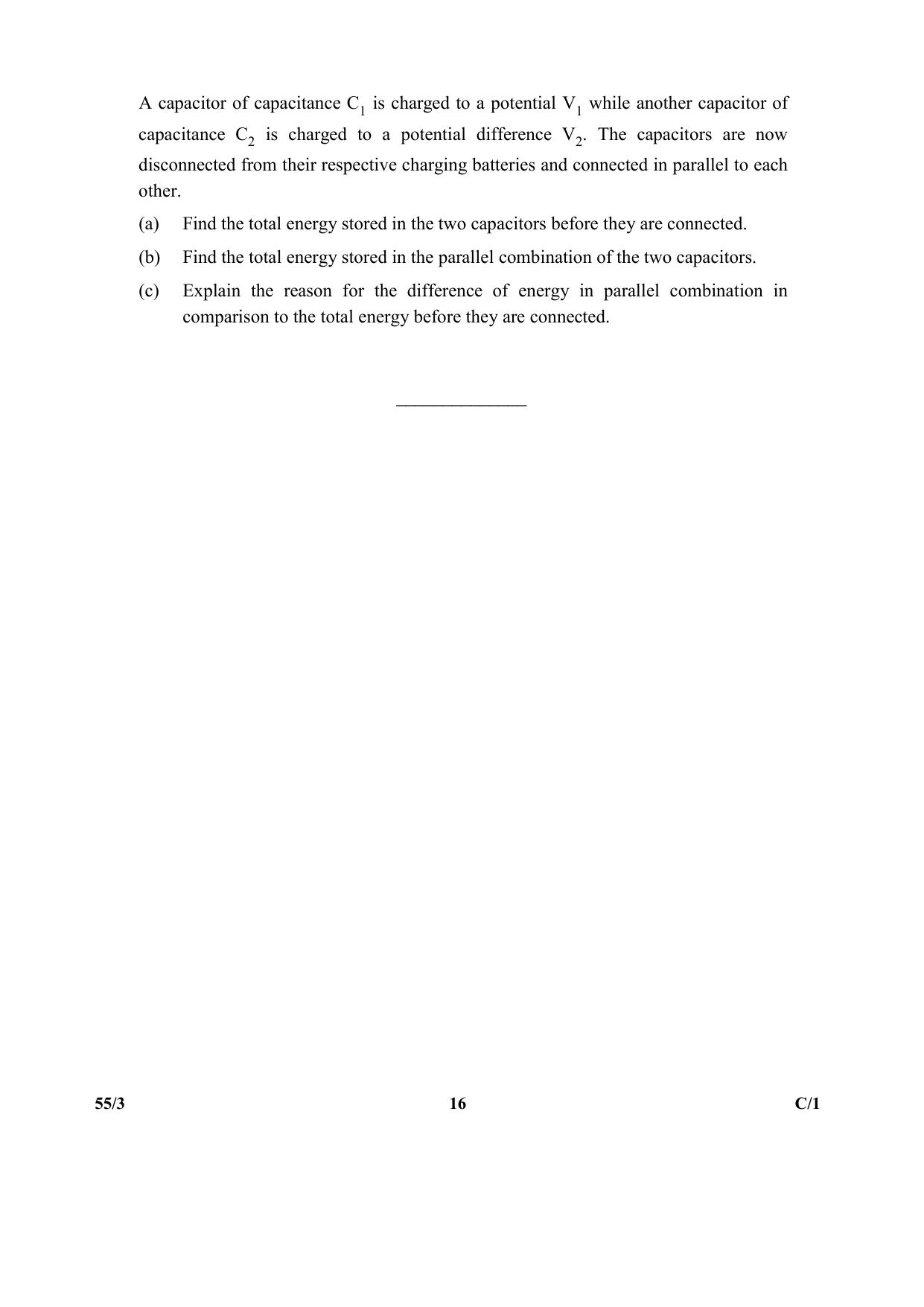 CBSE Class 12 55-3 (Physics) 2018 Compartment Question Paper - Page 16