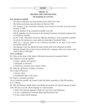 CBSE Class 12 History Framing Constitution Beginning Of New Era