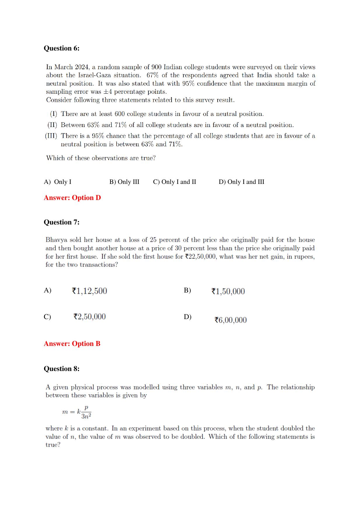 TIFR GS Science Education Sample Papers with Answer Key - Page 5