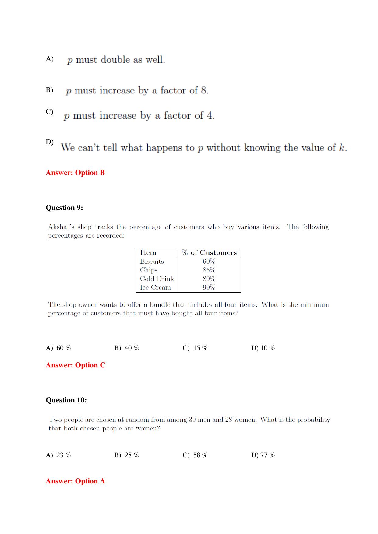 TIFR GS Science Education Sample Papers with Answer Key - Page 6