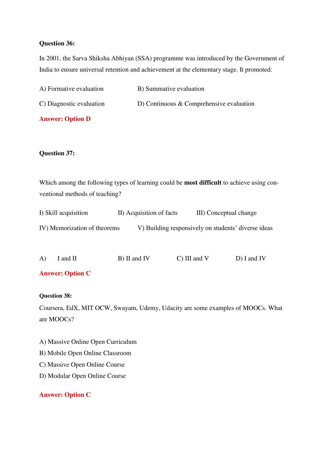 TIFR GS Science Education Sample Papers with Answer Key - Page 20