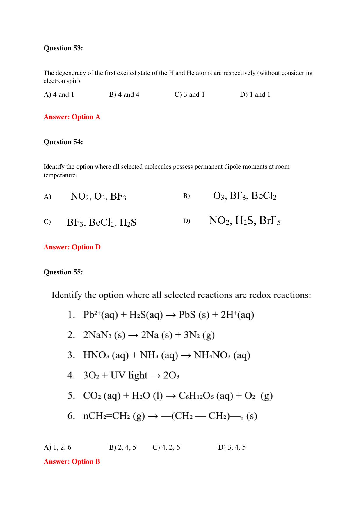 TIFR GS Science Education Sample Papers with Answer Key - Page 29