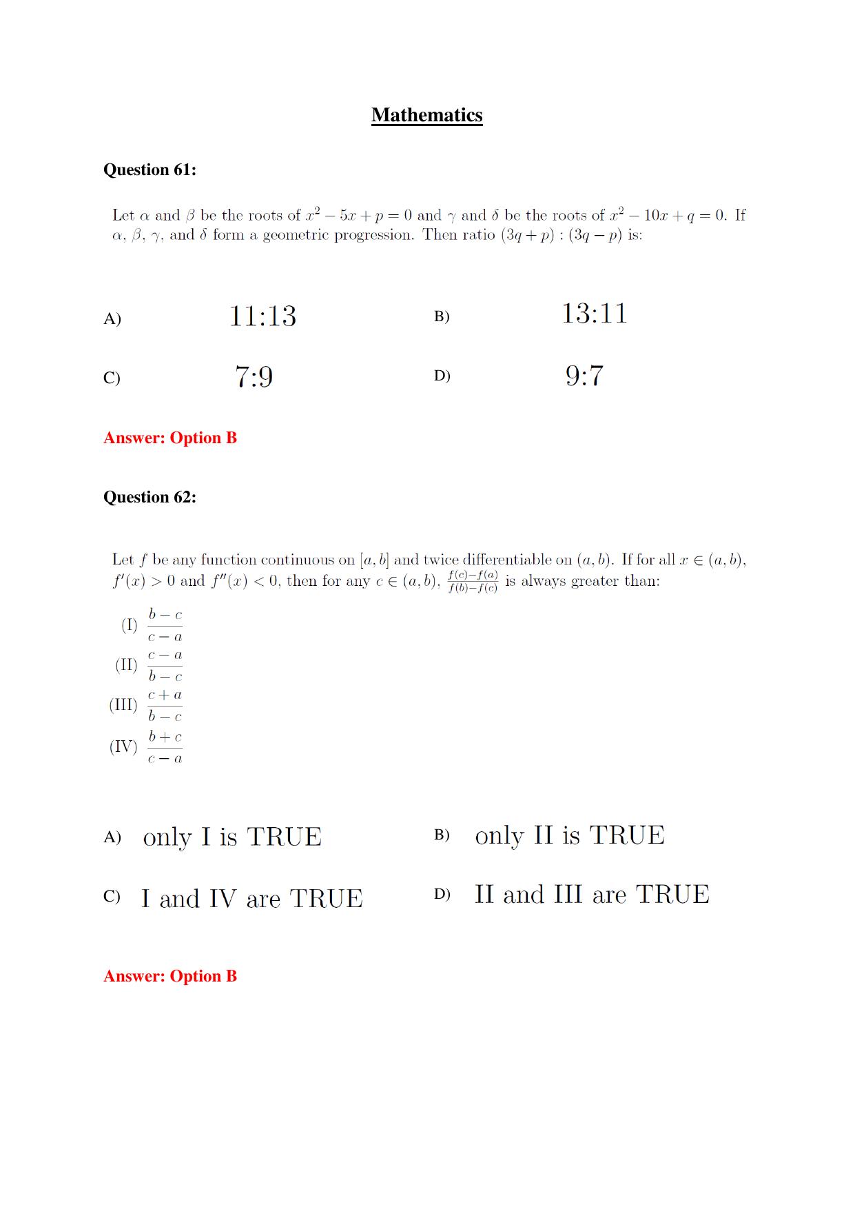 TIFR GS Science Education Sample Papers with Answer Key - Page 33