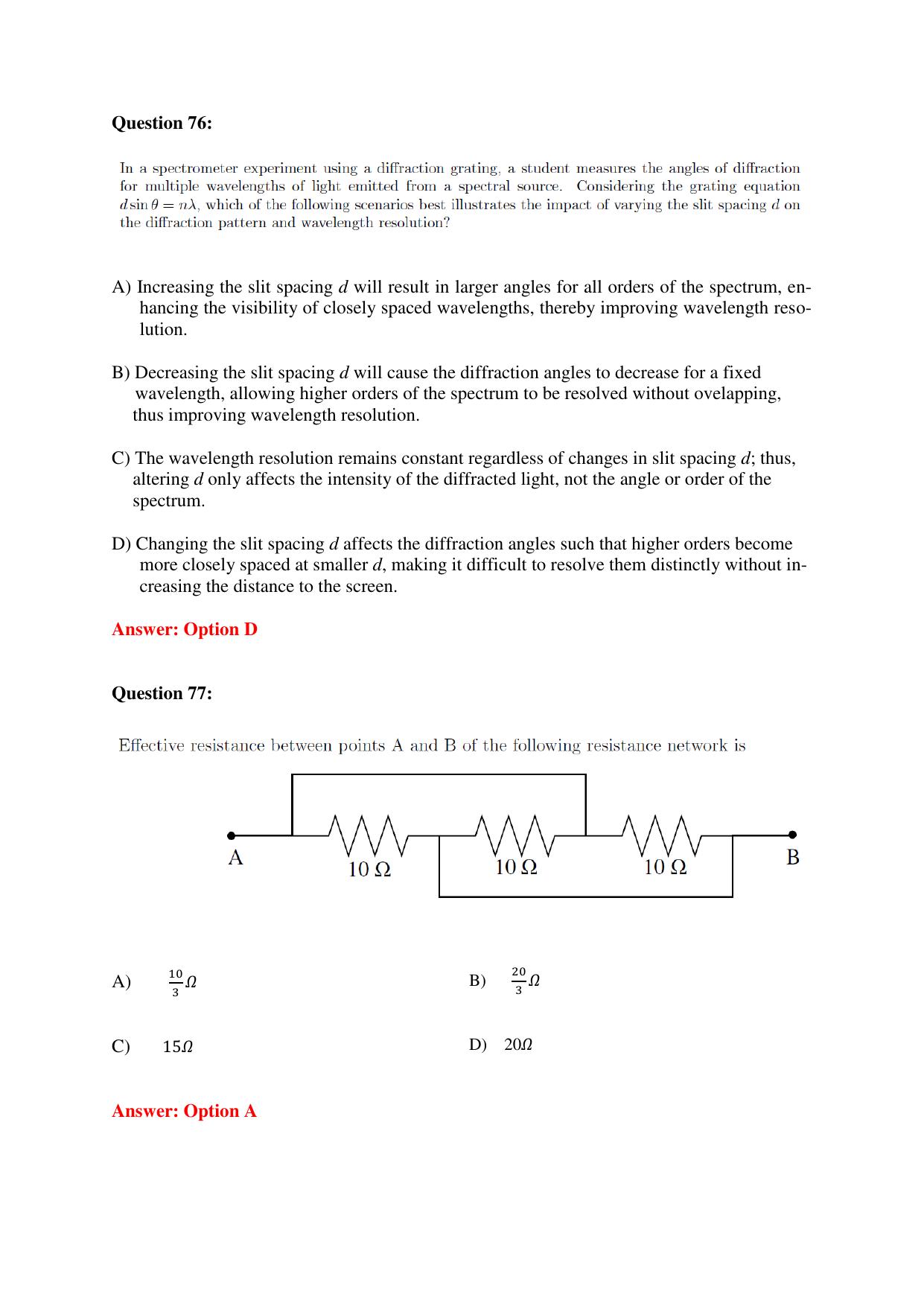TIFR GS Science Education Sample Papers with Answer Key - Page 39