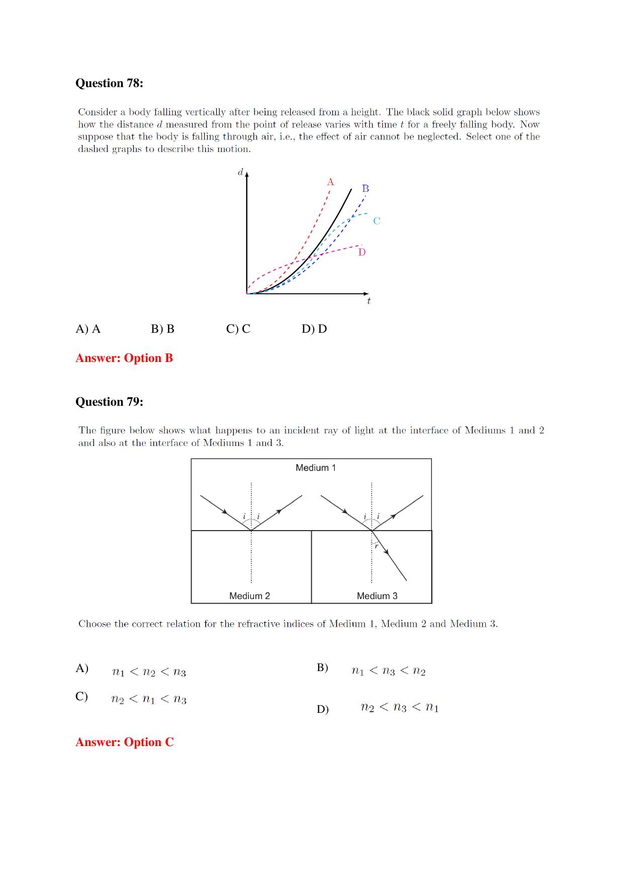 TIFR GS Science Education Sample Papers with Answer Key - Page 40