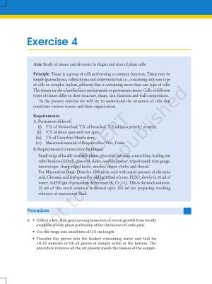 NCERT Laboratory Manuals for Class XI Biology - Exercise 4