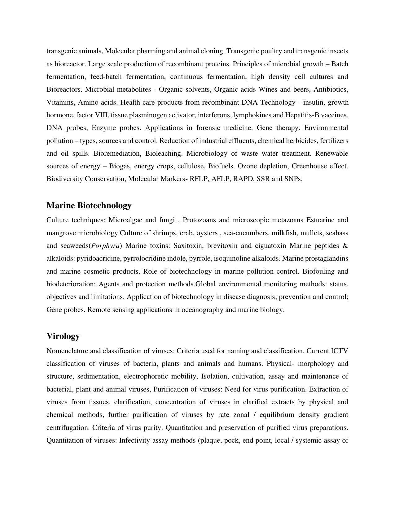 AP RCET Applied Life Sciences Syllabus - Page 4