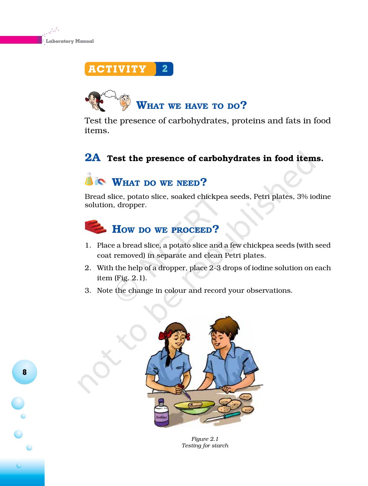 NCERT Laboratory Manuals for Class VI to VIII Science - Theme 1- Food - Page 4