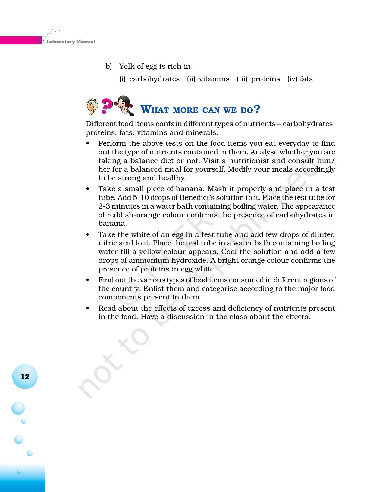 NCERT Laboratory Manuals for Class VI to VIII Science - Theme 1- Food - Page 8