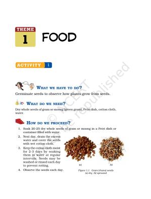 NCERT Laboratory Manuals for Class VI to VIII Science - Theme 1- Food