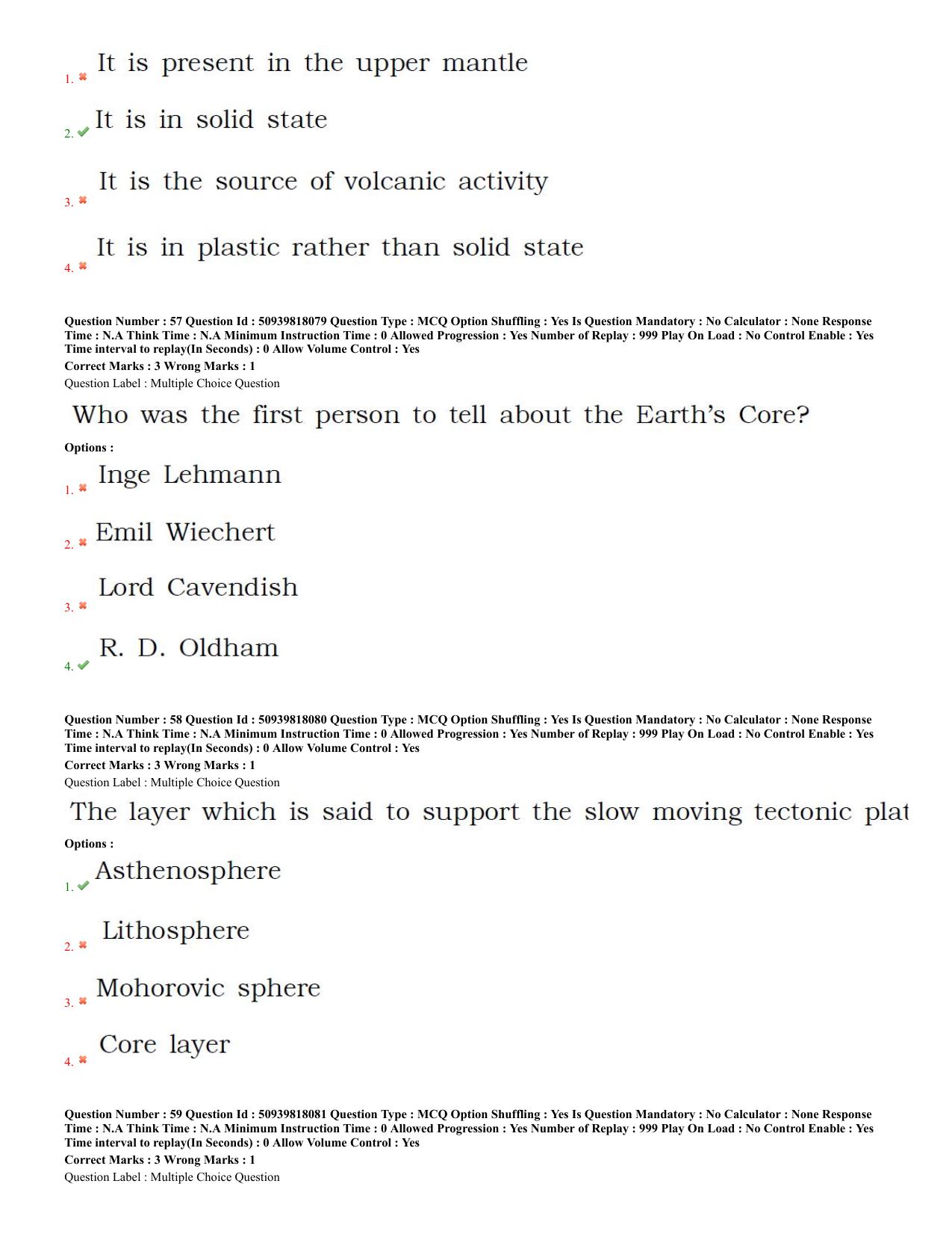 BHU RET Geophysics 2020 Question Paper - Page 25
