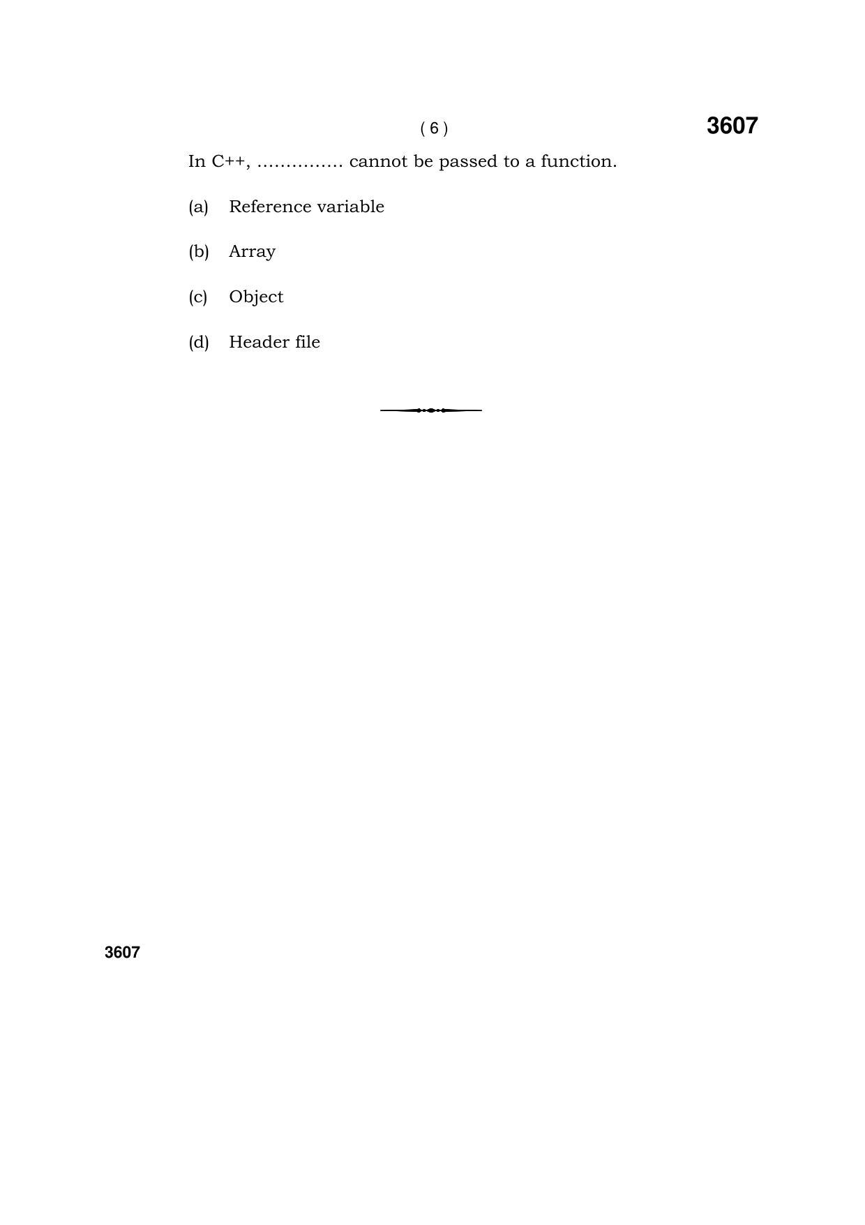 Haryana Board HBSE Class 12 Computer Science 2018 Question Paper - Page 6